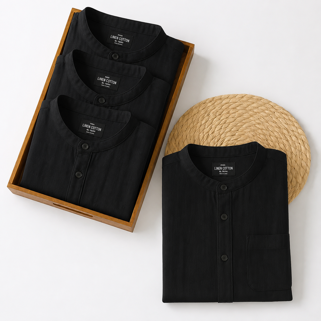 Men's Premium Line Linen Shirts (Pack Of 4)